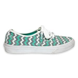 Vans Chevron Teal Low Top Sneakers Size 7
